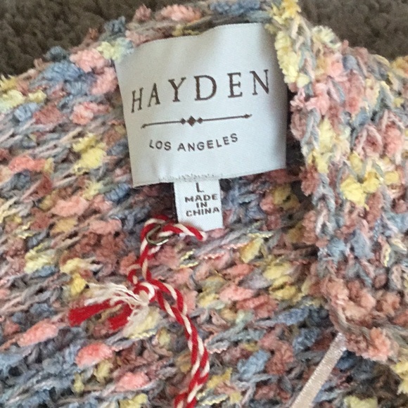 NWT Unique Hadens Los Angeles Soft Long Sleeve Back Twist Sweater - Picture 13 of 16